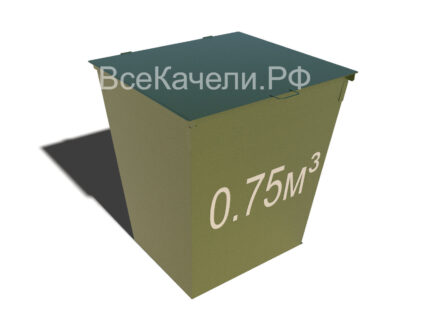 Контейнер мусорный с крышкой объем 0.75м³ Б5 купить, цена, заказать, Таганрог